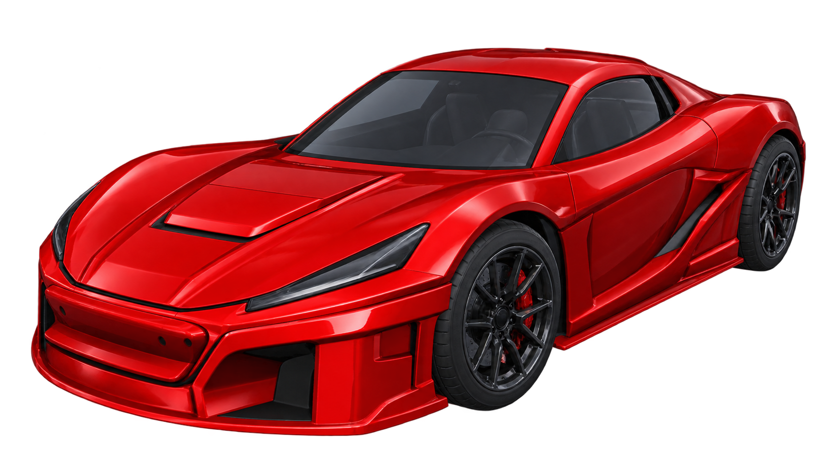 Auto deportivo rojo